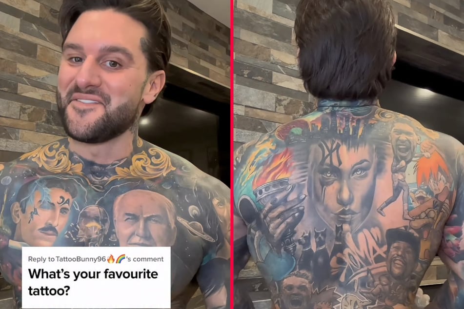 Bodybuilder regrets spending $160,000 on tattoos that get mistaken for Trump and Putin