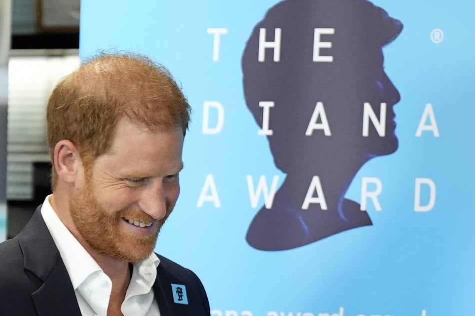 Prince Harry paid a visit to the Diana Award, which honors his late mother, in London on Thursday.