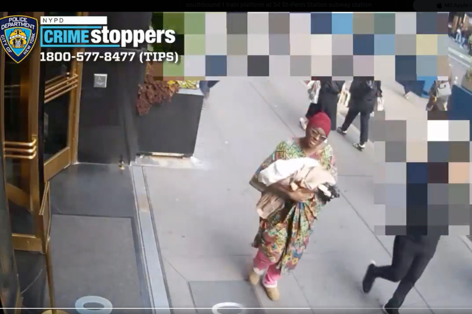 The NYPD has shared surveillance footage of the woman believed to have abandoned the baby at Penn Station.