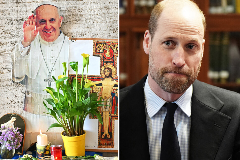 Prince William (r.) will represent Britain's royal family at the funeral of Pope Francis at the Vatican on Saturday, Kensington Palace said Tuesday.