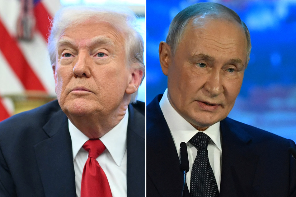 Russian President Vladimir Putin (r.) said Thursday he considers President Donald Trump's plans for the US to annex Greenland "serious".