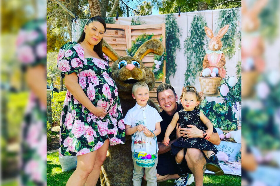Family happiness with the Carters (from left to right): ,om Lauren, son Odin, dad Nick, and daughter Saoirse.