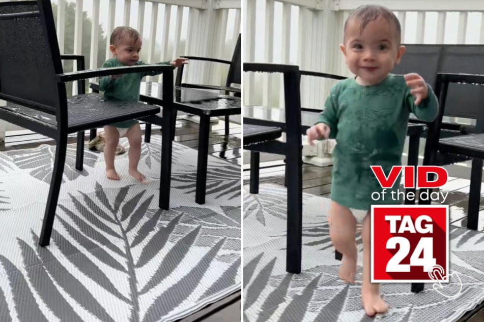Viral Video of the Day for June 9, 2025: Toddler takes epic tumble while playing in rain!
