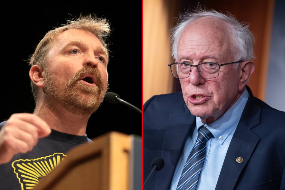 Vermont Senator Bernie Sanders (r.) is standing behind Maine Senate candidate Graham Platner despite recent scandals.