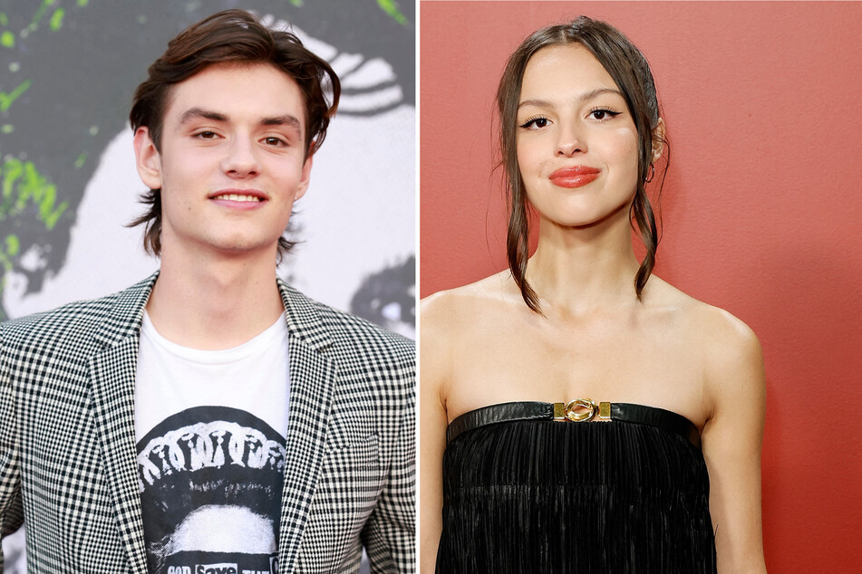 Olivia Rodrigo (r.) has released her first-ever love song, and all signs point to its inspiration being her rumored beau, Louis Partridge.