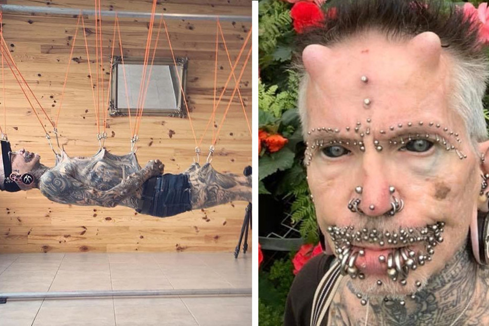 Rolf Buchholz got hooked on body modifications after his first tattoo at the age of 40.