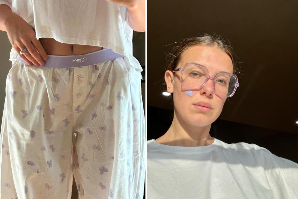 Millie Bobby Brown showed off her cozy style in her very own florence by mills pajama set!