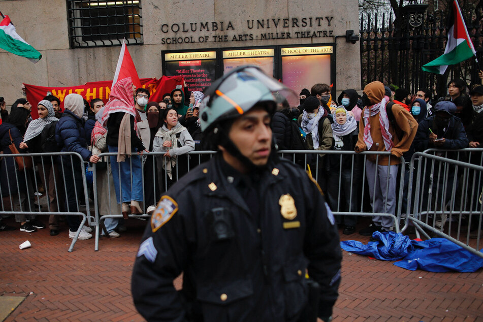Hundreds of students turned out to support the call for a boycott of Israel amid a crackdown on pro-Palestinian solidarity at Columbia.