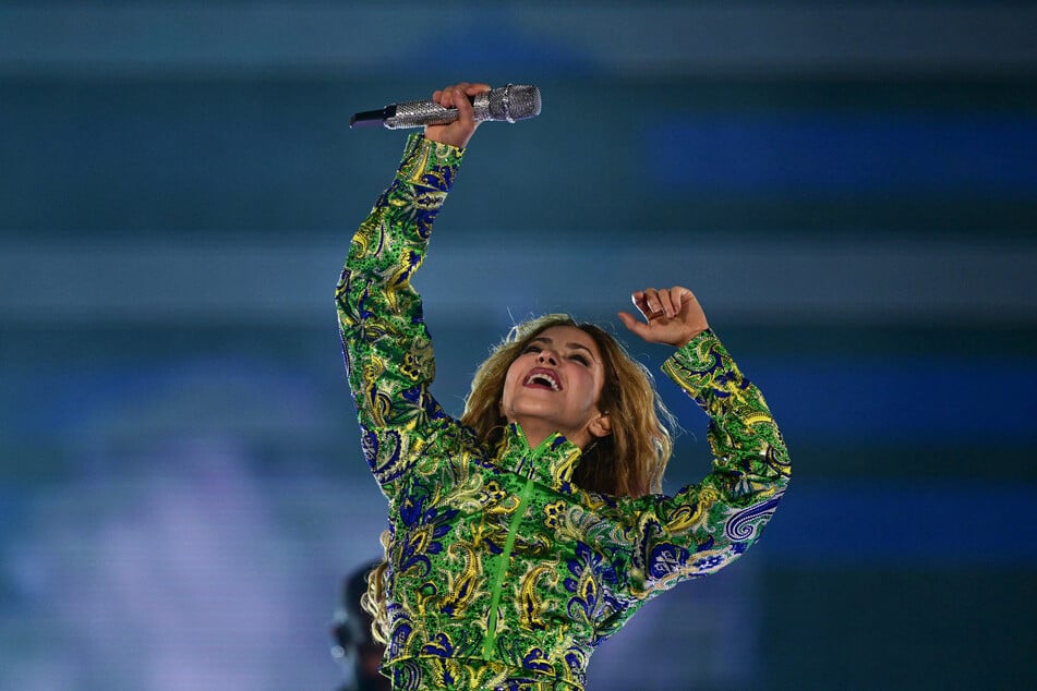 Shakira performs during a free concert at Copacabana beach in Rio de Janeiro, Brazil, on May 2, 2026.