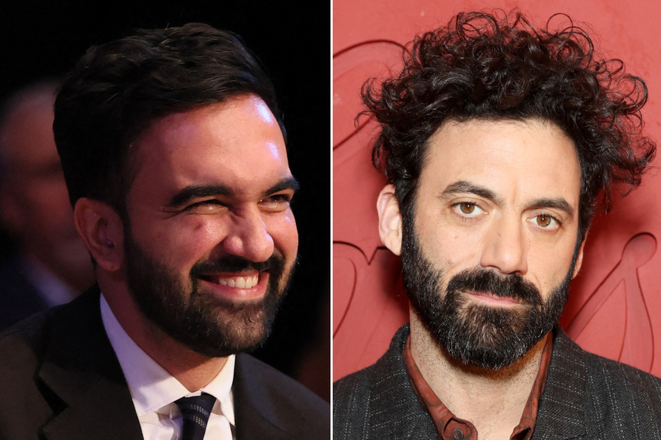 Morgan Spector (r.) has backed Zohran Mamdani's mayoral campaign with a dramatic reading of a New York Times article about wealthy people's reactions to the election.