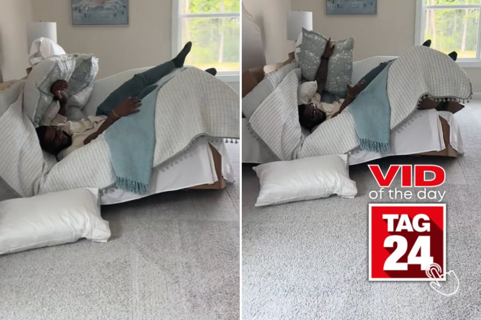 Viral Video of the Day for June 7, 2025: Man takes epic tumble into fake bed during house hunt!
