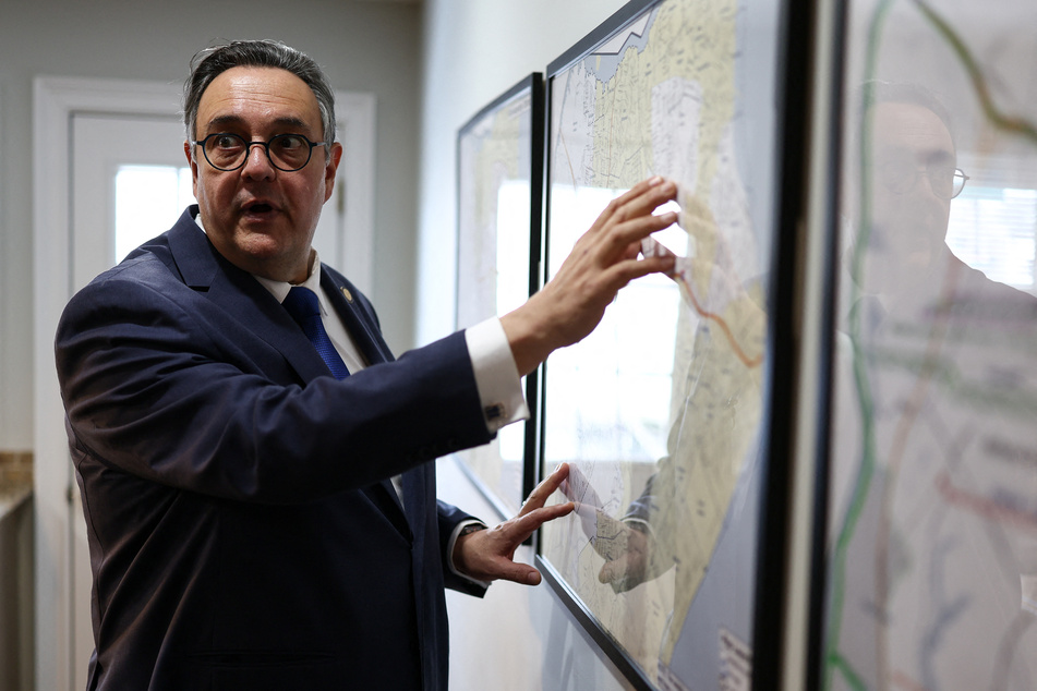 New York State Assemblymember Sam Pirozzolo is pictured in his office in the Staten Island borough of New York City on January 23, 2026.