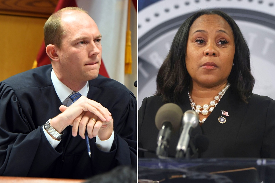 Attorney Fani Willis (r.) and Judge Scott McAfee (l.) won election races on Tuesday, allowing them to stay on the Georgia election trial against Donald Trump.