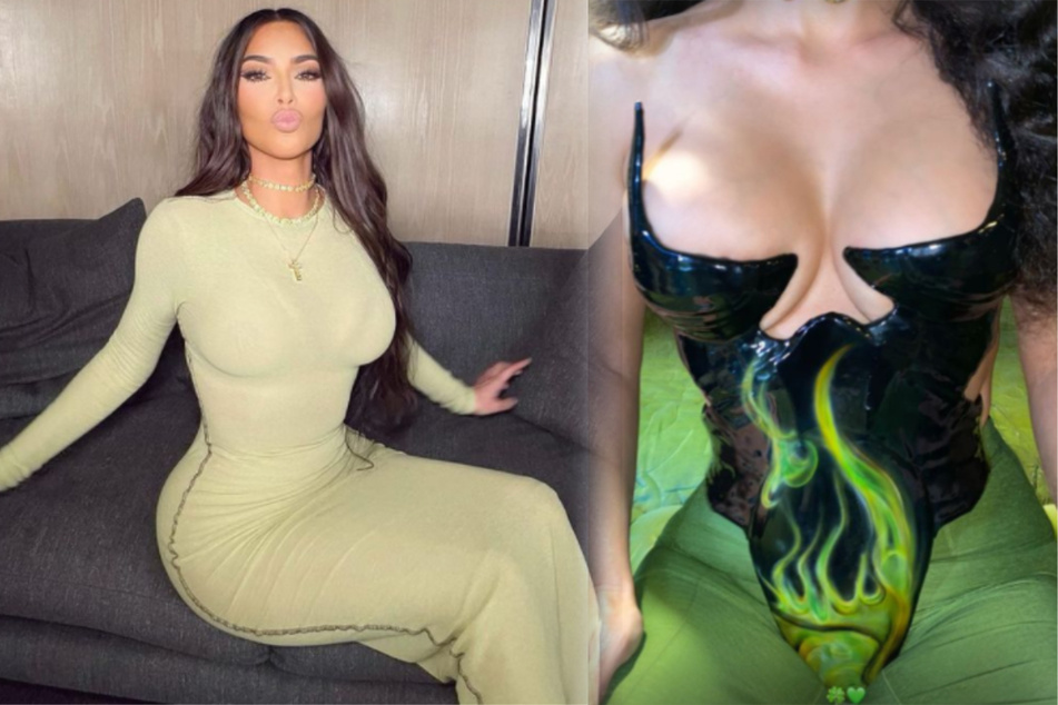 Green flames and sexy curves: Kim Kardashian is heating things up on Instagram