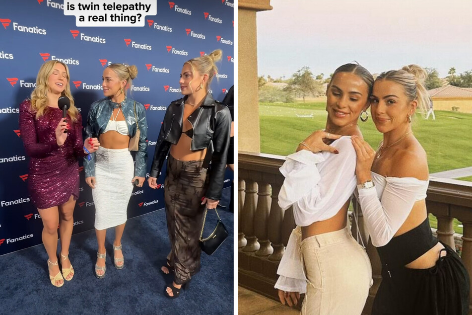 Haley and Hanna Cavinder tease their twinning telepathy