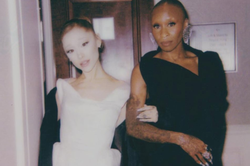 Cynthia Erivo (r.) revealed that she's still very close with Ariana Grande, as the co-stars still text each other "daily" after the end of Wicked.