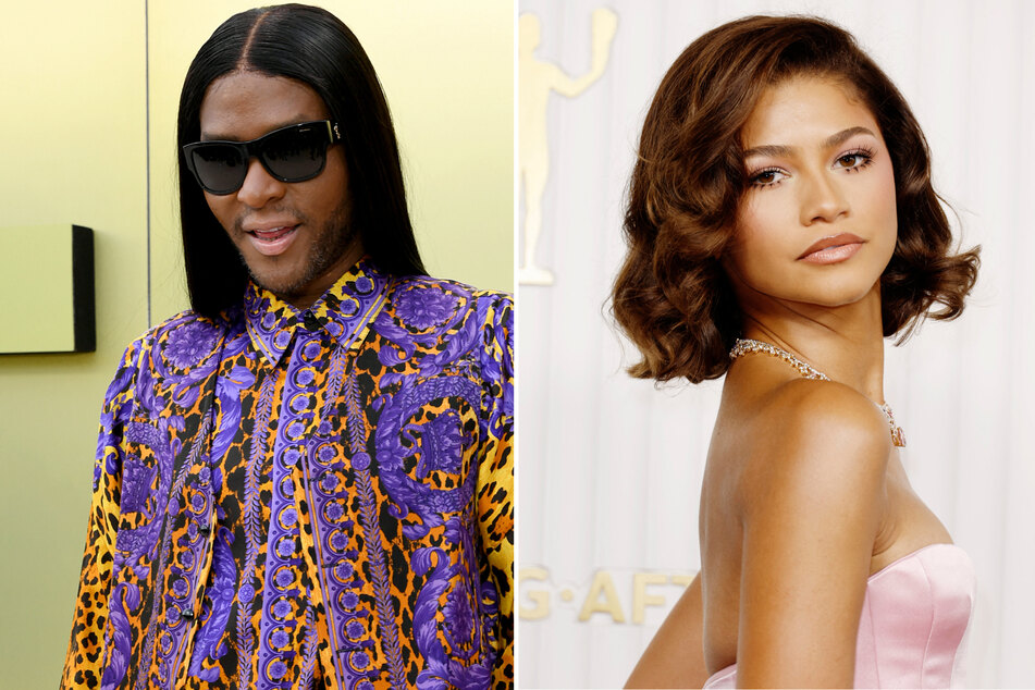 Law Roach (l.) has now clarified what went down with Zendaya in a viral video from Paris Fashion Week.