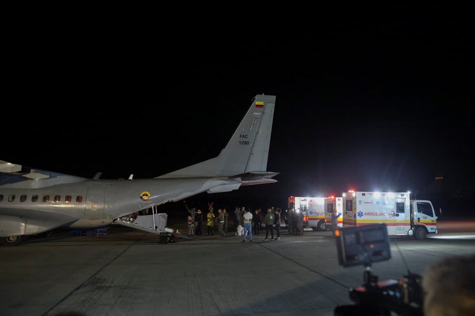 The children were flown to the Colombian capital of Bogotá after midnight on Saturday.