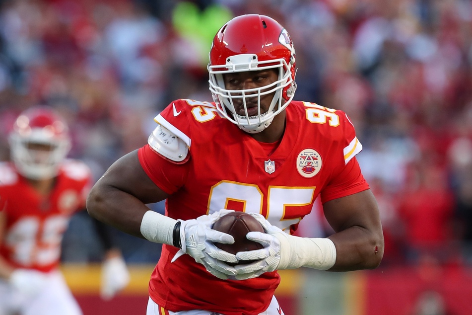 Chiefs defensive end Chris Jones had 3.5 sacks against the Cowboys on Sunday.