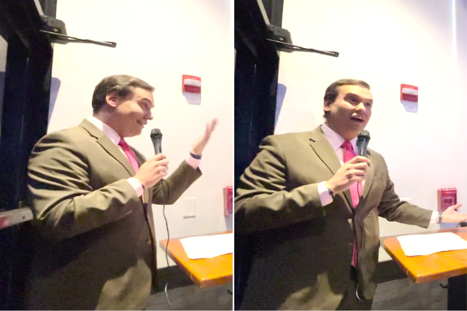 Congressman George Santos gave his first public speak in Washington DC on Wednesday, and was surprisingly met with open arms by a Young Republicans group.