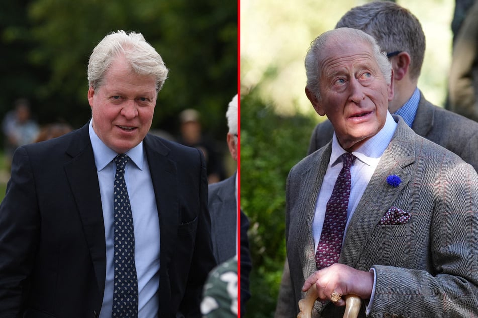Charles Spencer (l), the brother of Princess Diana, accused King Charles III (r) of "gaslighting him."