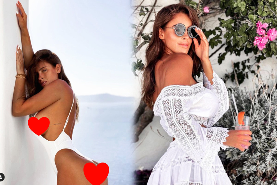 Who's this hot model showing her sexy backside?