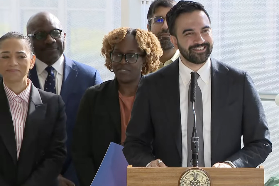 New York Mayor Zohran Mamdani speaks at a press conference to announce the release of the True Cost of Living Measure and the Preliminary Citywide Racial Equity Plan on April 6, 2026.