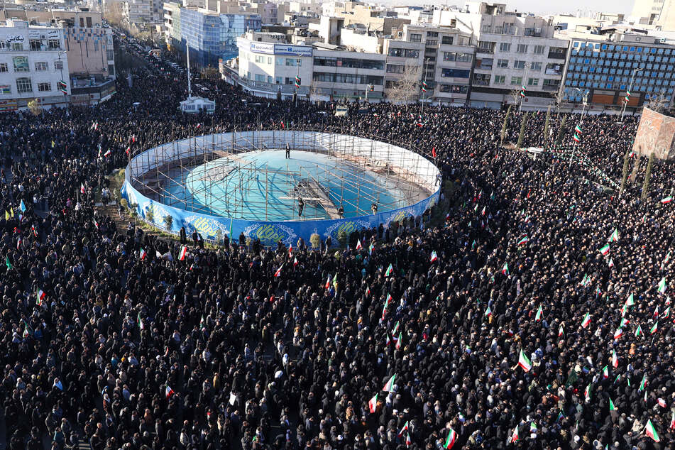 Huge crowds gathered in Iran to mourn Ali Khamenei and demand revenge for his killing.
