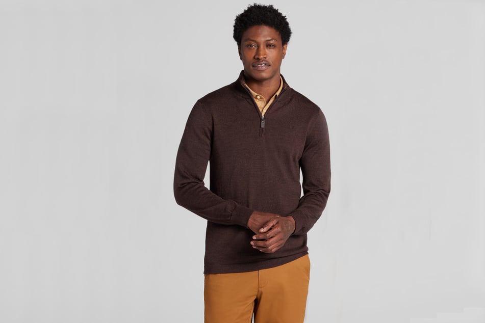 Awearness Kenneth Cole Merino Wool Blend Quarter-Zip Sweater