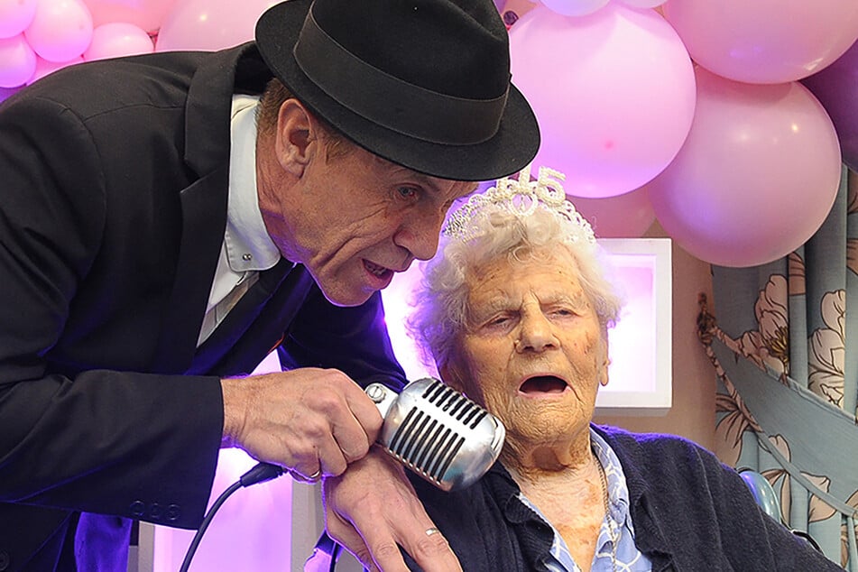 Ethel Caterham celebrates her 115th birthday in 2024 at Hallmark Lakeview Care Home.