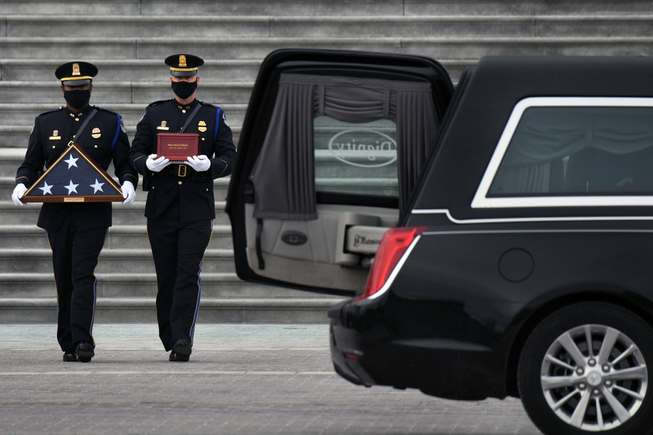 The ceremony for late Capitol police officer Brian Sicknick after lying in honor at the U.S. Capitol