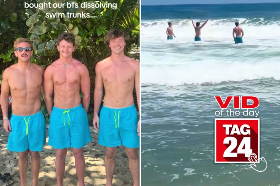 Viral Video of the Day for March 20, 2026: Girls prank their boyfriends with dissolving swim trunks at the beach