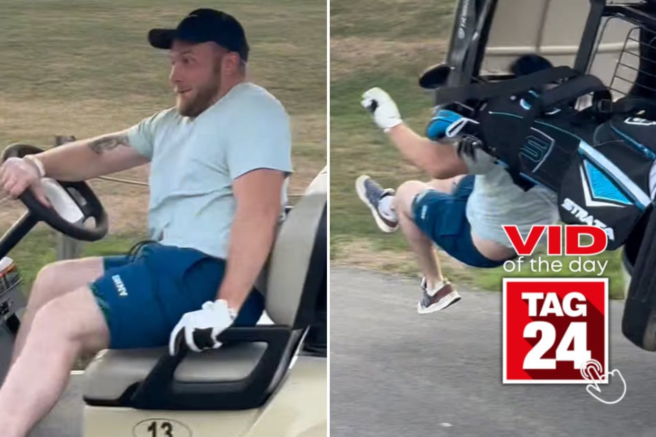 Viral Video of the Day for July 19, 2025: Golf cart joyride ends in epic wipeout!