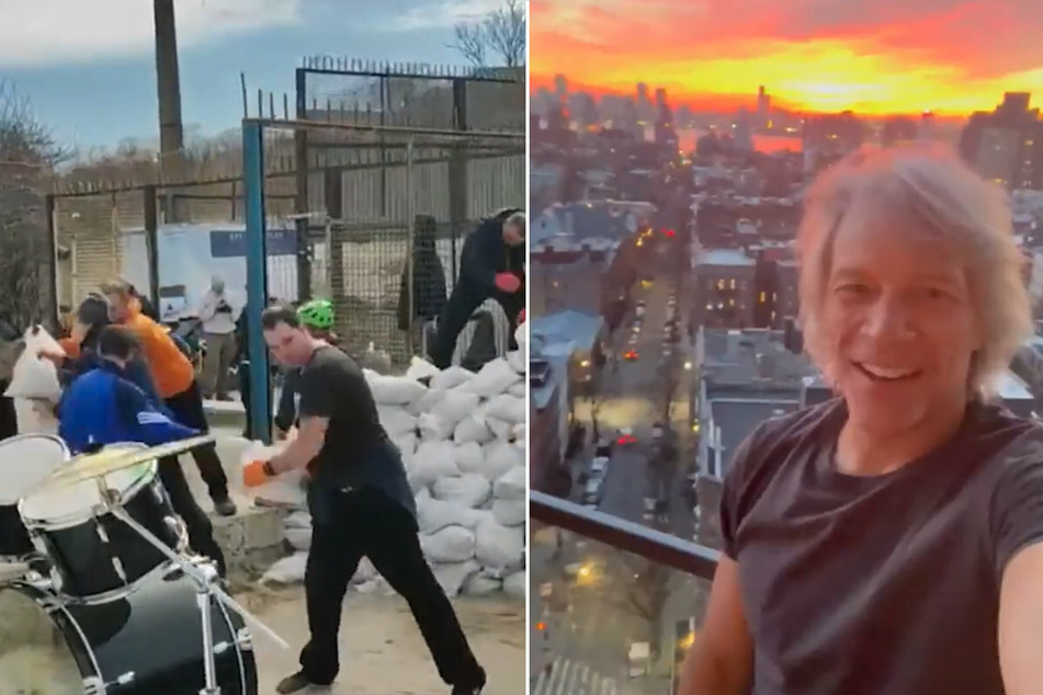 Bon Jovi salutes Ukrainians rocking out to It's My Life while building defenses
