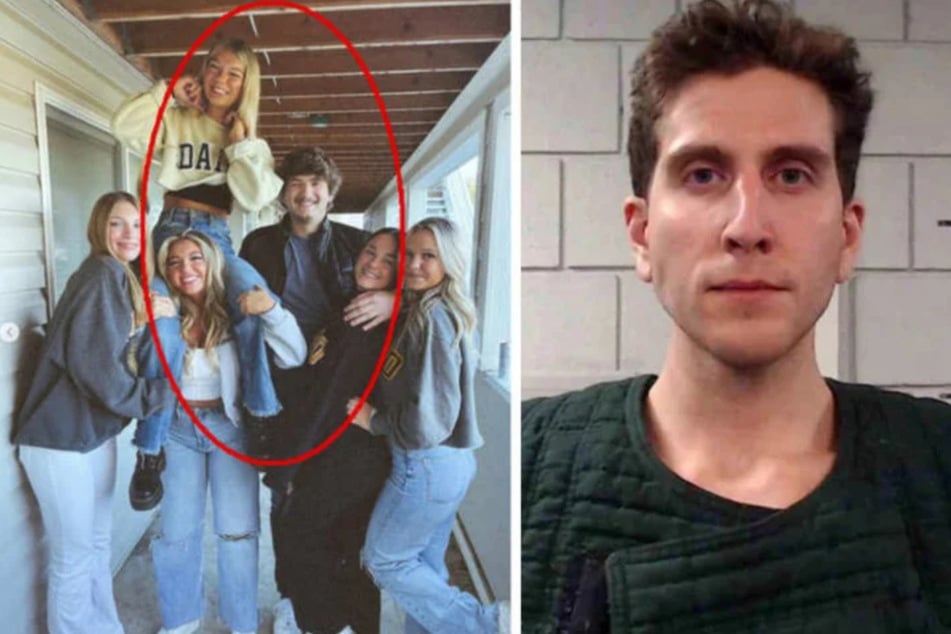 Bryan Christopher Kohberger (r.) is convicted of murdering college students Kaylee, Madison, Xana, and Ethan (highlighted in red).