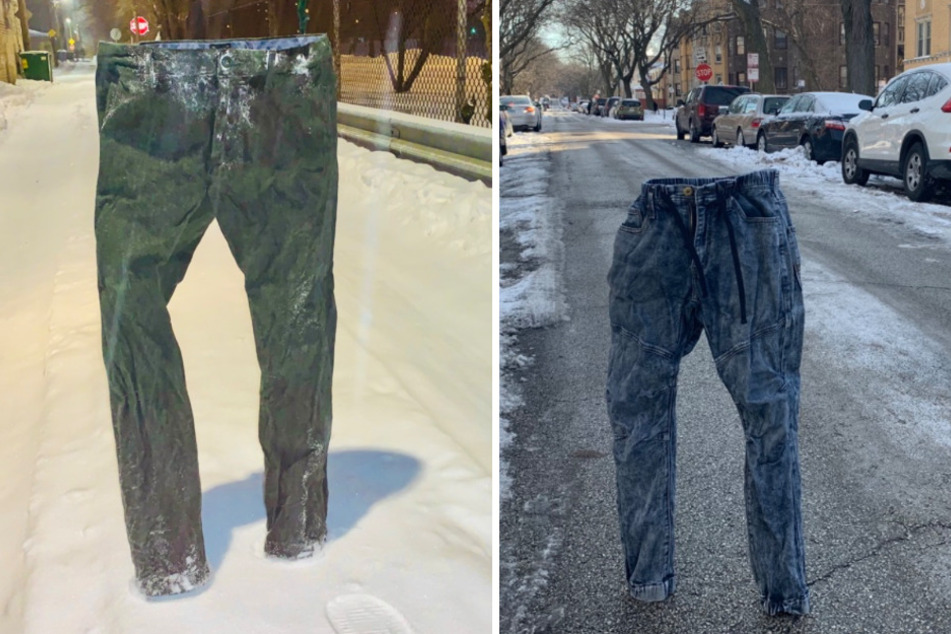 Polar pants: man freezes his pants on street for a hilarious reason