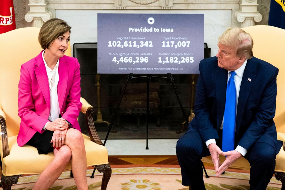 Trump goes after Iowa governor over impending Ron DeSantis announcement