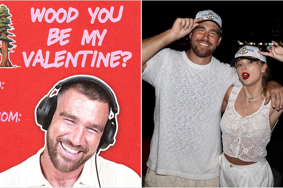 Travis Kelce makes raunchy Taylor Swift reference on punny Valentine's Day card!