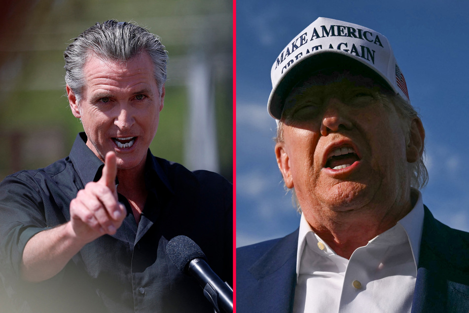 President Donald Trump attacked Californian governor Gavin Newsom for allowing transgender women to compete in sports.