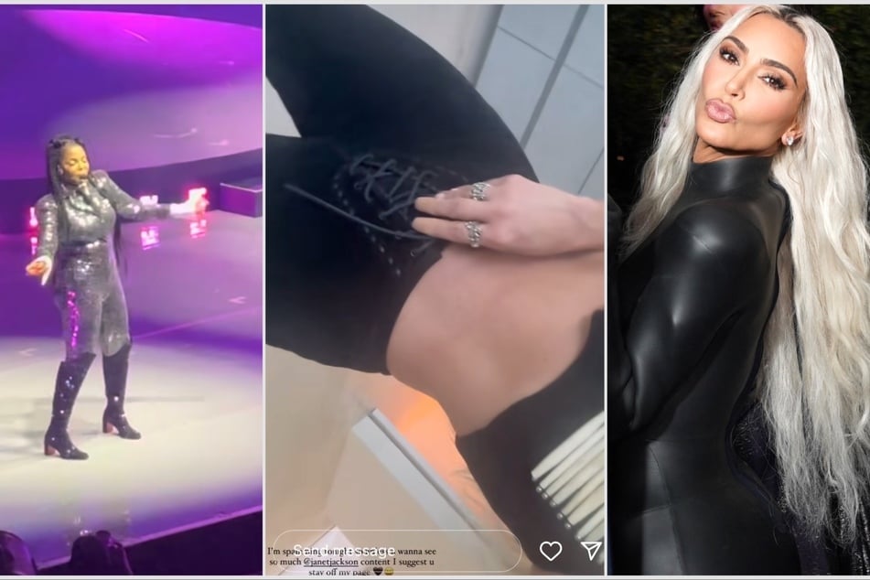 Kim Kardashian rocks Janet Jackson's vintage look to singer's latest tour stop