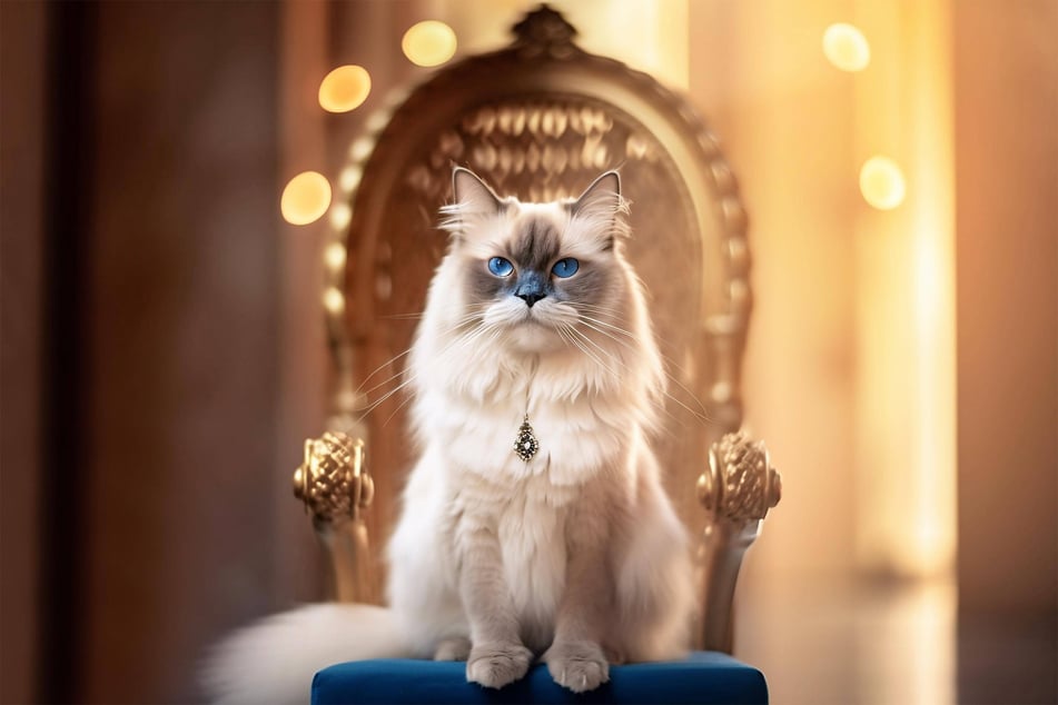 Ragdolls are kings among white cat breeds.