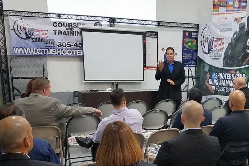 CTU head Antonio Intriago gives a seminar on active shooters.