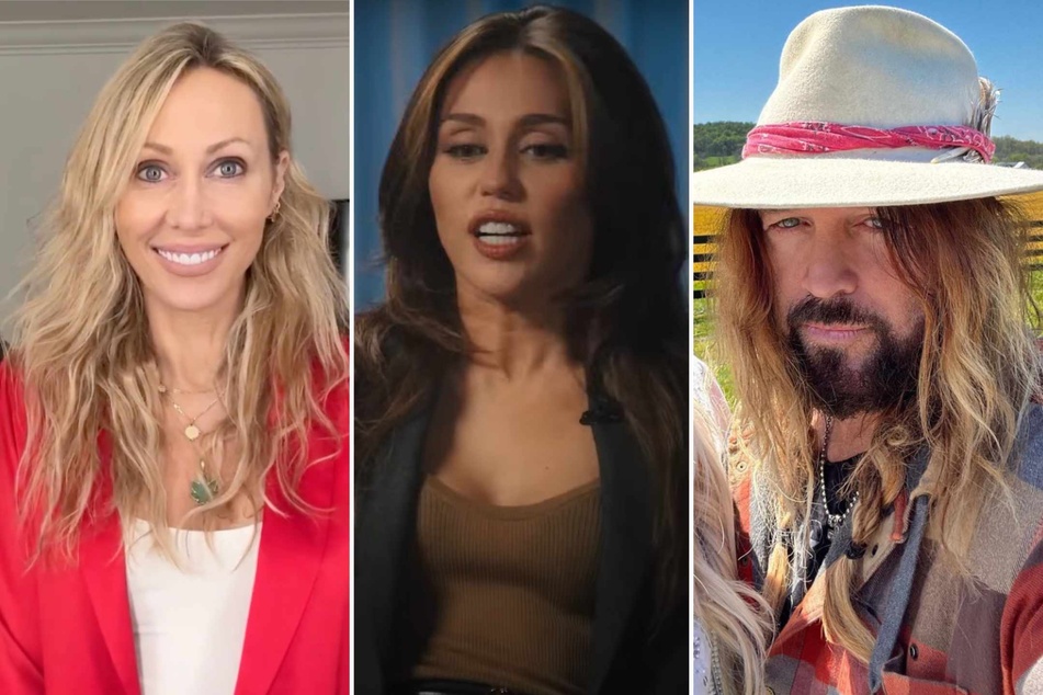 Miley Cyrus' (c.) appearance on Netflix's My Next Guest Needs No Introduction With David Letterman gave some new insight into her complicated relationship with her parents, Billy Ray Cyrus (r.) and Tish Cyrus-Purcell.