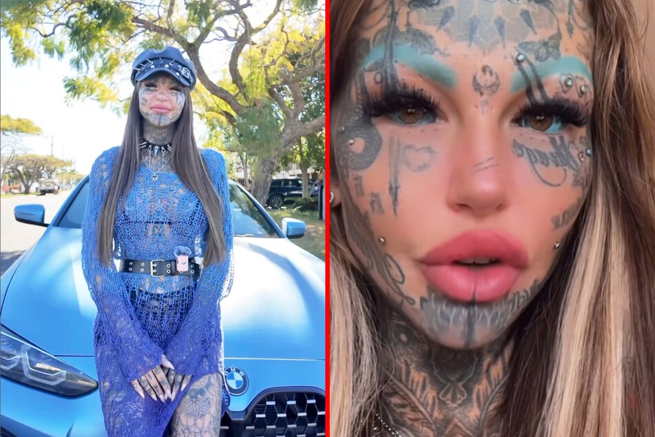 Ink-addicted adult star hides tattoos in shocking transformation