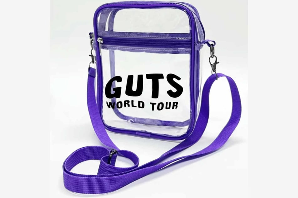 This clear GUTS stadium bag is $24 - $36 at CradyCindyy on Etsy.