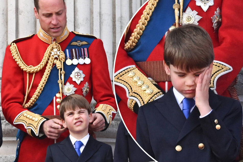 Six-year-old Prince Louis's (r.) antics delighted viewers at the Trooping the Colour once again this year.
