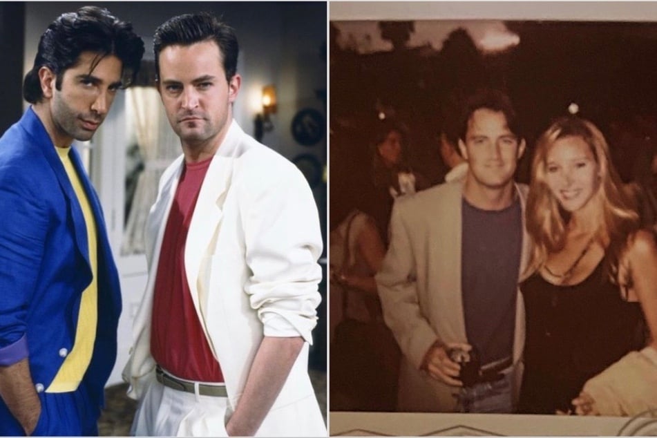 David Schwimmer and Lisa Kudrow (r) join their fellow Friends co-stars with emotional tributes for the late Matthew Perry.
