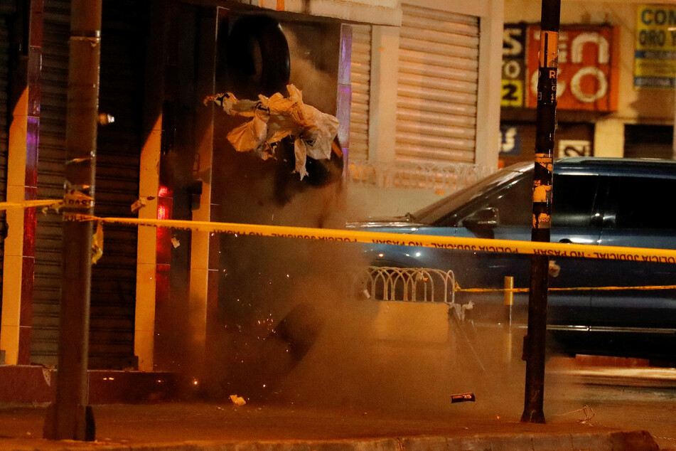 An explosive device left at the scene of the crime was detonated by Ecuadorian police.
