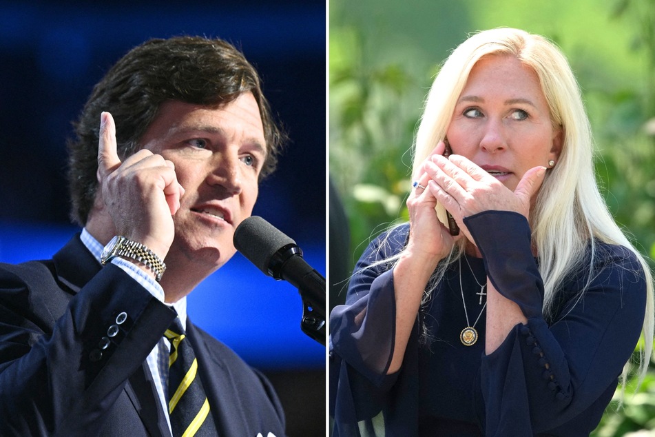 Marjorie Taylor Greene praises Tucker Carlson after Trump jabs him over Iran criticism