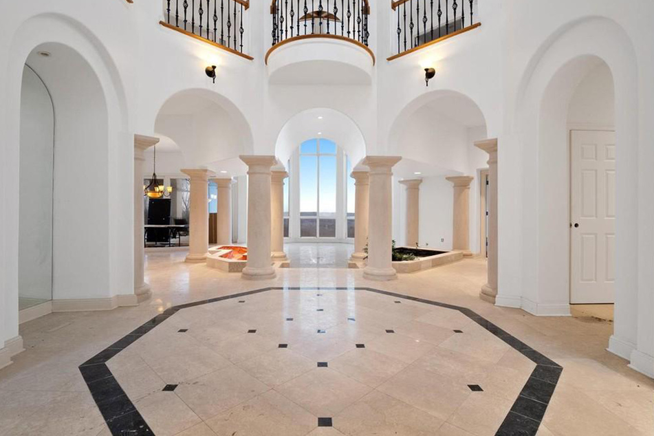 The opulent foyer is great for parties.